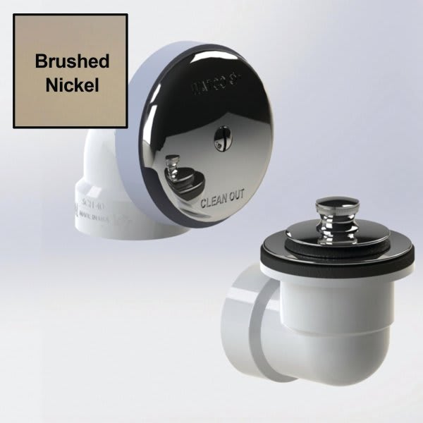 Brushed Nickel Pop Up Waste Overflow – MTO Marbles & Tiles Outlet
