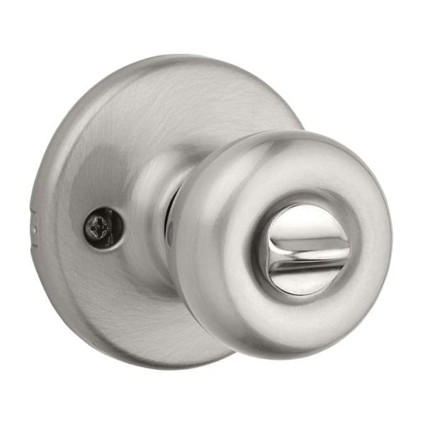 Kwikset Tylo Door Knob Flat Ball Entry Grade 3 Metal Satin