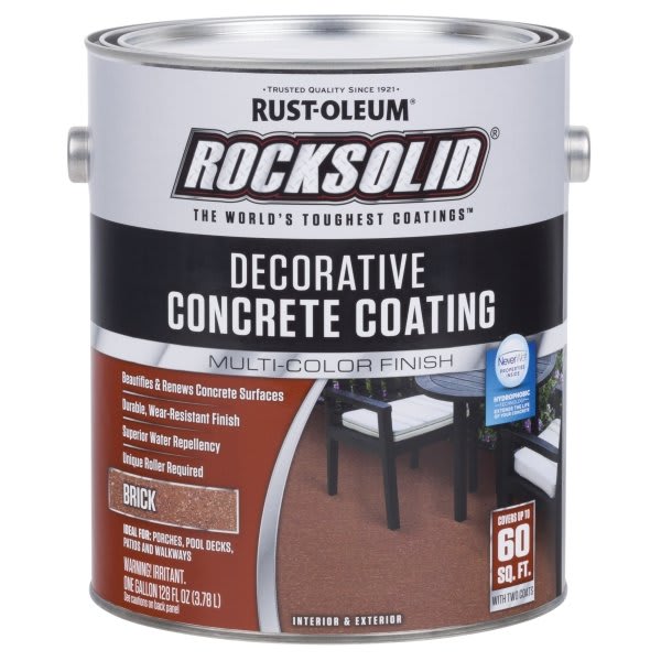 Rocksolid 1 Gal Decorative Concrete Coating Matte Brick 2pk Hd