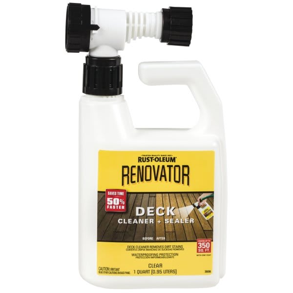 Rust Oleum 1 Qt Renovator Deck Cleaner And Sealer Satin Clear 4pk