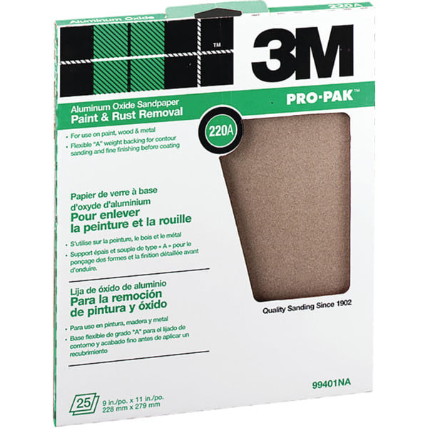 3m 99401na 9 X 11 220a Alox Sandpaper Package Of 25 Hd Supply