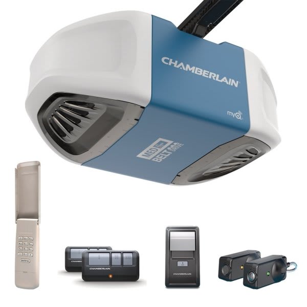 Chamberlain 1 2 Horsepower Whisper Drive With Keypad And 2 Remotes