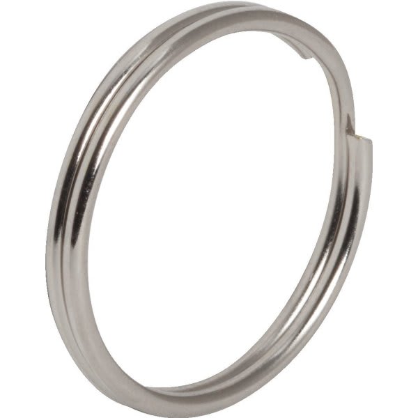 Heavy Duty Split Key Ring Nickel Plated 1-3/8 Inch Diameter (USA)
