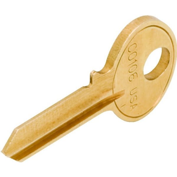 Ilco Corbin Co106 Brass Key Blank, Pack Of 50