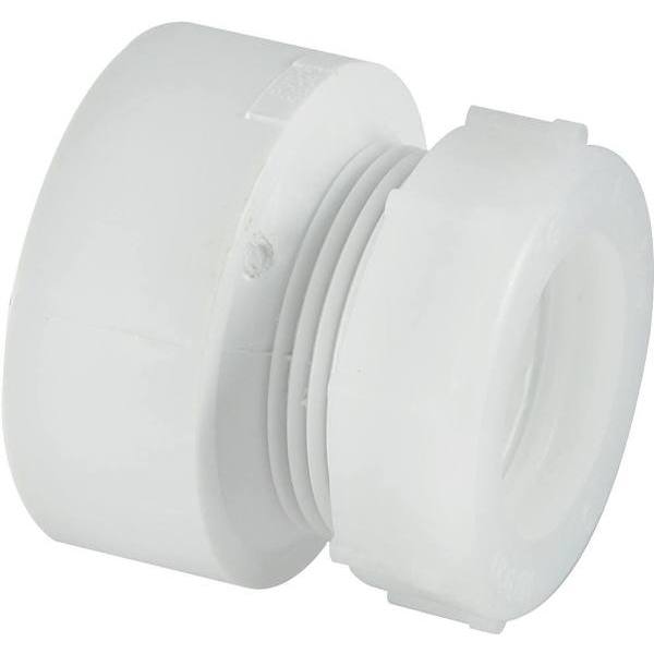 Nibco 11/2 In X 11/4 In Pvc Dwv Hub X SlipJoint Trap Adapter Fitting