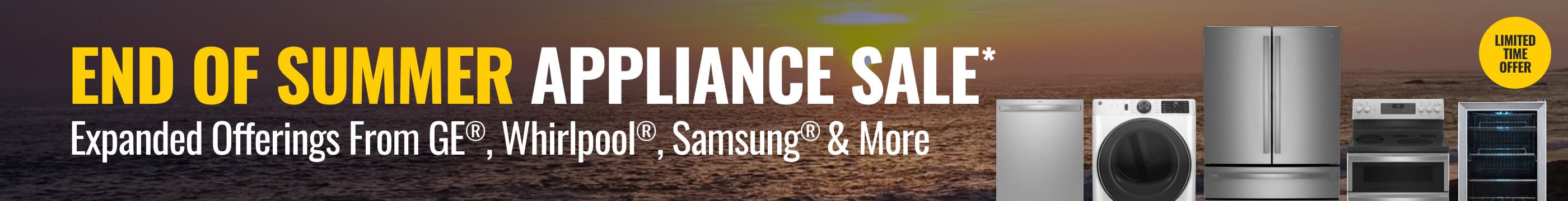 End Of Summer Appliance Sale