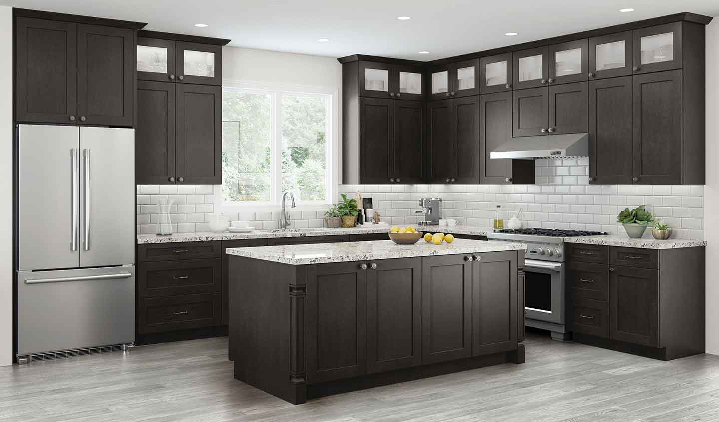 CNC Luxor Smoky Grey Kitchen Cabinet Collection