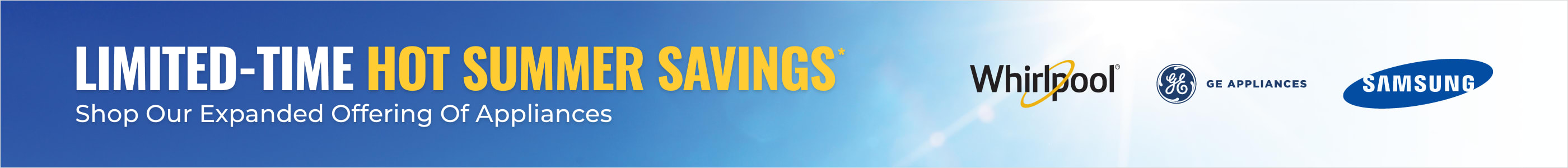 Limited-Time Hot Summer Savings On Appliances