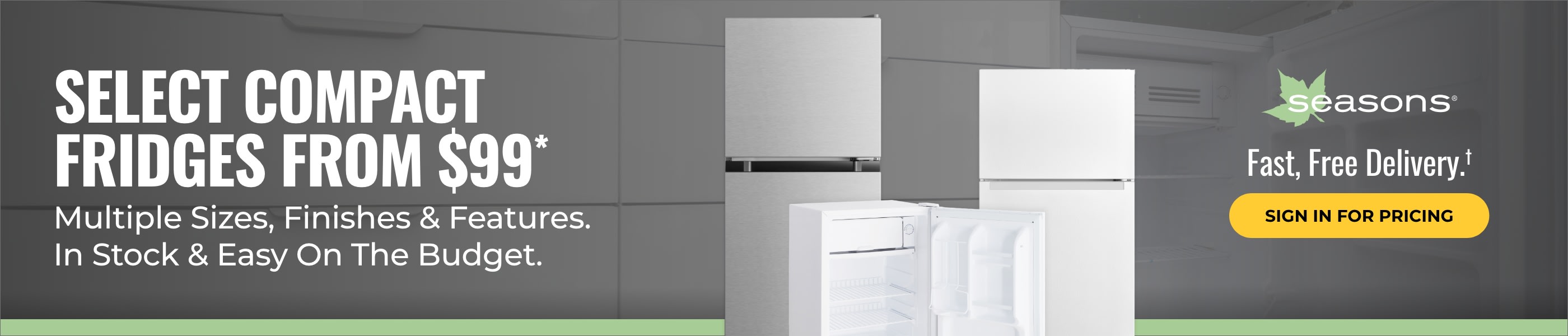 Select Seasons Compact Fridges From $99