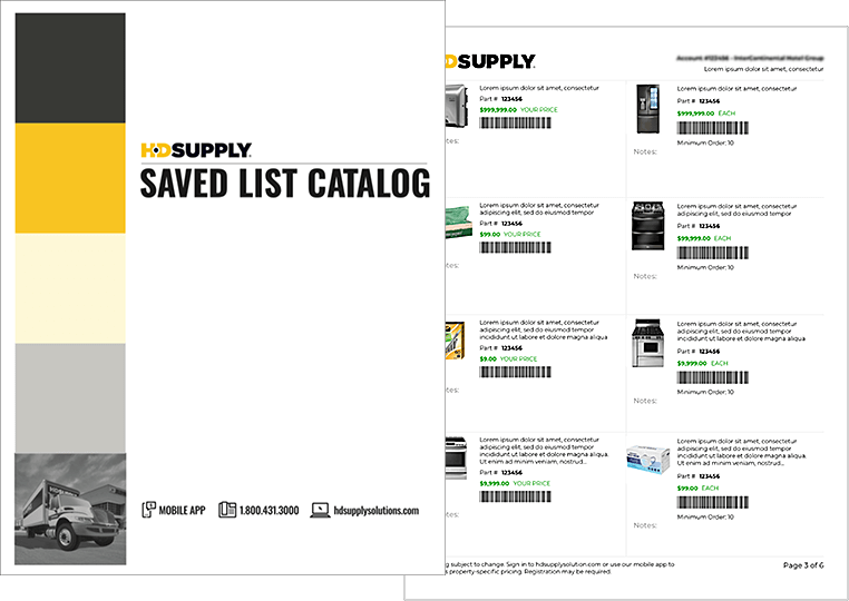 Download Your Saved List Catalog