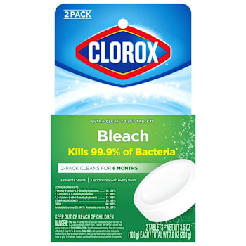 Clorox Ultra Clean Toilet Tablets With Bleach, 3.5 Oz, Package Of 2