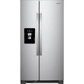 Whirlpool ENERGY STAR 21 cu. ft. 33 In. W Side By Side Refrigerator With Ice Maker, Monochromatic Stainless Steel, ADA