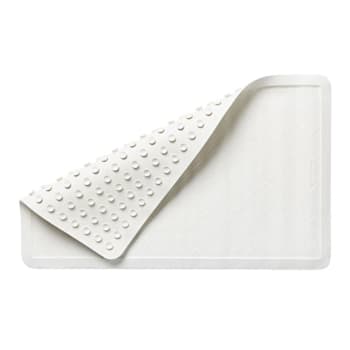 Rubbermaid Commercial Safti-Grip Bath Mat, Mildew-Resistant, Textured Surface, White, 22 In. X 14 In.