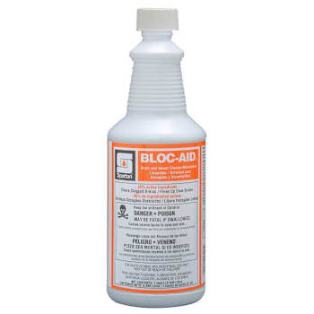 Spartan Bloc-Aid Drain Cleaner, 1 Qt, Case Of 12