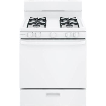 Hotpoint 30 In. 4.8 cu. ft. 4 Burner Gas Freestanding Range, Standard Clean, White, ADA
