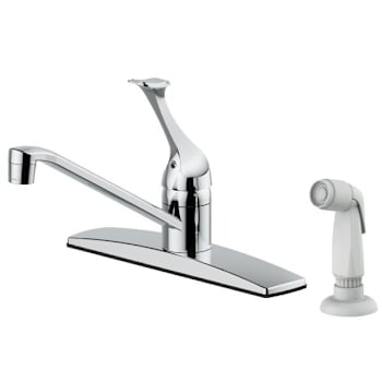 Seasons Single-Handle Mid-Arc Kitchen Faucet With Side Sprayer, Chrome