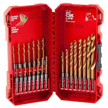 Milwaukee Shockwave Impact Duty Titanium Drill Bit Set, 23-Piece