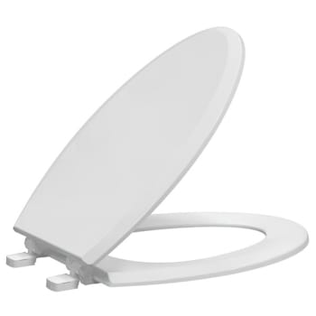 Seasons® Beveled Edge Elongated Wood Toilet Seat