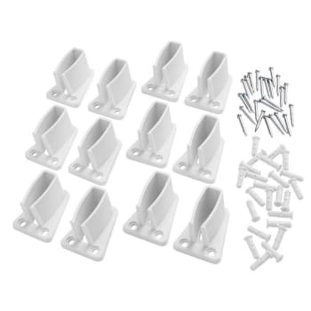 Everbilt Fixed Mount Wall Bracket For Fixed Rod Shelving (12-Pack)