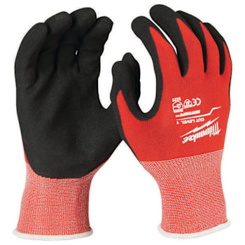 Milwaukee Large Red Nitrile Cut Resistant Dipped Work Gloves Package Of 12