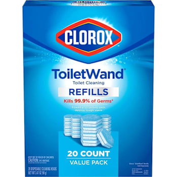 Clorox Toiletwand Toilet Cleaning Refills, Disinfecting Scrubbing Pads, Package Of 20