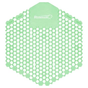 Renown Wave 3d 30-Day Anti-Splash Urinal Screen, Cucumber Melon Scent, Package Of 10