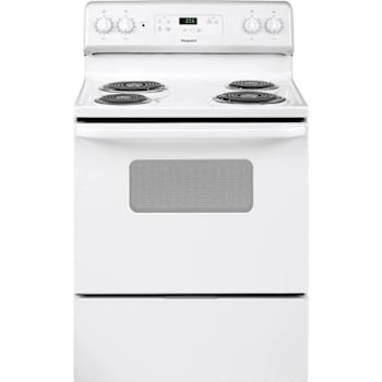 Hotpoint ENERGY STAR 30 In. 5.0 cu. ft. Coil Electric Freestanding Range, Standard Clean, White