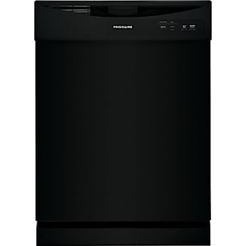 Frigidaire Built-In Dishwasher, 62 Dba, Black, Front Control, 2 Wash Cycles, 24"