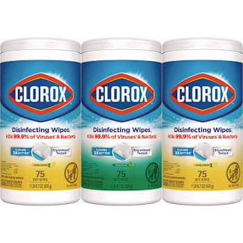 Clorox Disinfecting Wipes, 7 X 8, Fresh Scent/Citrus Blend, Package Of 3