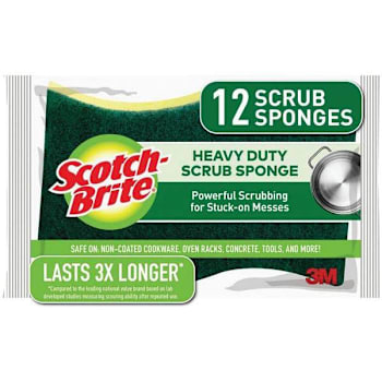 3M Scotch-Brite 4.5 In. X 2.7 In. X 0.6 In. Heavy-Duty Scrub Sponge (12-Case)