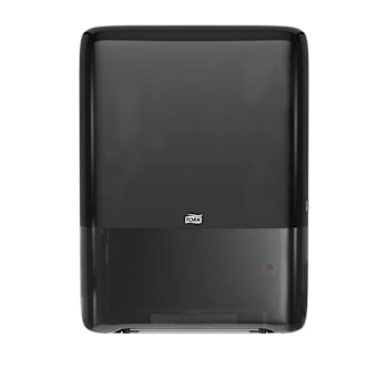 Tork Peakserve Mini Continuous Paper Hand Towel Dispenser, High-Capacity, Elevation Range, Black, H5