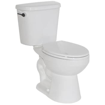 Seasons 2-Piece All-In-One 1.28 GPF Single Flush Elongated 17 In. Toilet, COMPACT Footprint, White, ADA