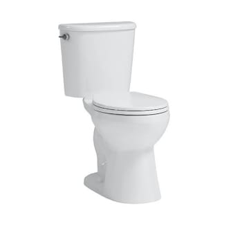 Seasons 2-Piece All-In-One 1.28 GPF Single Flush Round 17 In. Toilet, XL Footprint, 10 In .rough-In, White, ADA