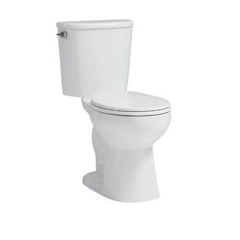 Seasons 2-Piece All-In-One 1.28 GPF Single Flush Elongated 17 In. Toilet, XL Footprint, 12 In. Rough-In, White, ADA