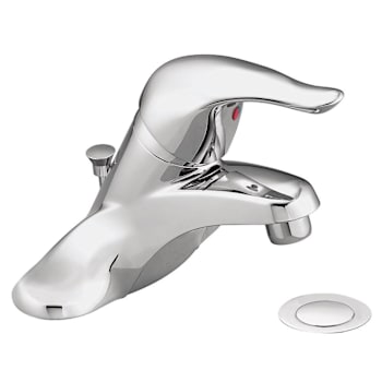 Moen Chateau Chrome 1-Handle Low-Arc 1.5 GPM Bathroom Faucet with Pop-Up