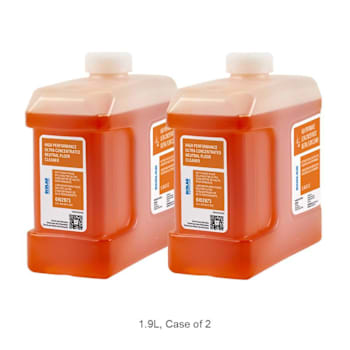 Ecolab Scientific Clean High Performance Ultra Concentrated Neutral Floor Cleaner - 1.9 Liter, Case Of 2