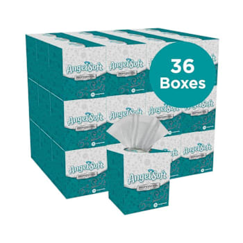 Angel Soft Professional™ 2-Ply Facial Tissue Cube Box (36 Boxes-Case)