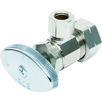 Maintenance Warehouse® Quarter-Turn Angle Stop Valve 1/2x3/8 Comp, Package Of 10