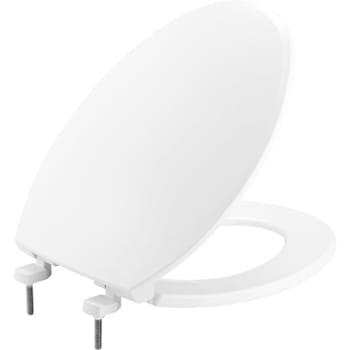 Bemis Stay-Tite Elongated Plastic Closed Front Toilet Seat In White