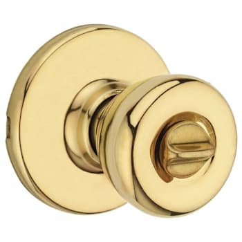 Kwikset Tylo Polished Brass Bed/Bath Privacy Door Knob