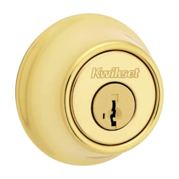 Kwikset 660 Series Polished Brass Single Cylinder Deadbolt With Smartkey Security