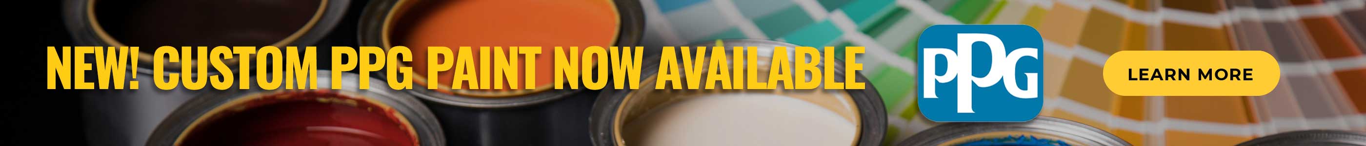 New! Custom PPG Paint Now Available - Learn More
