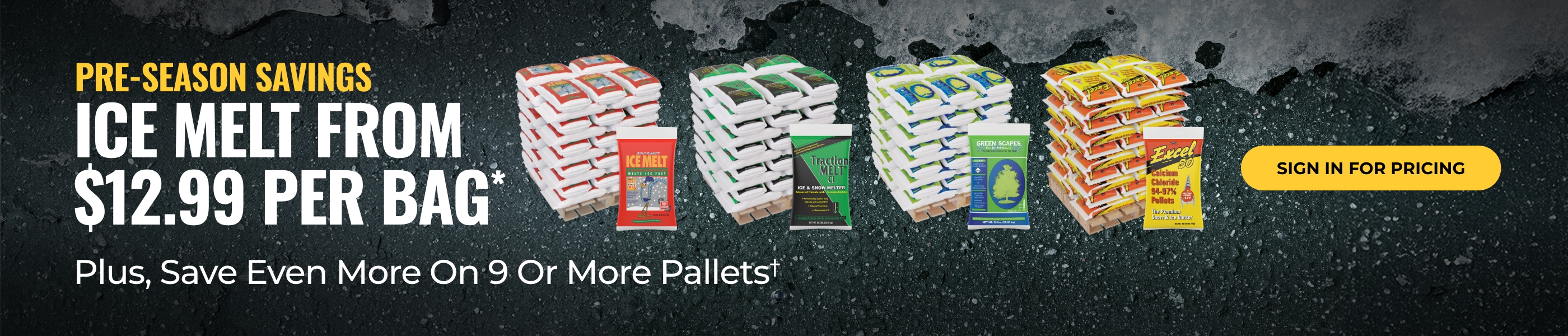 Pre-Season Savings On Ice Melt Pallets