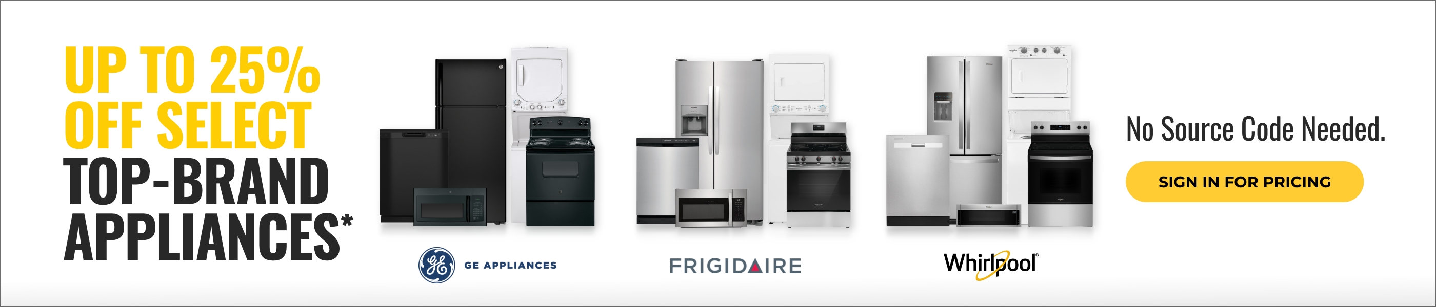 Up To 25% Off Select Appliances