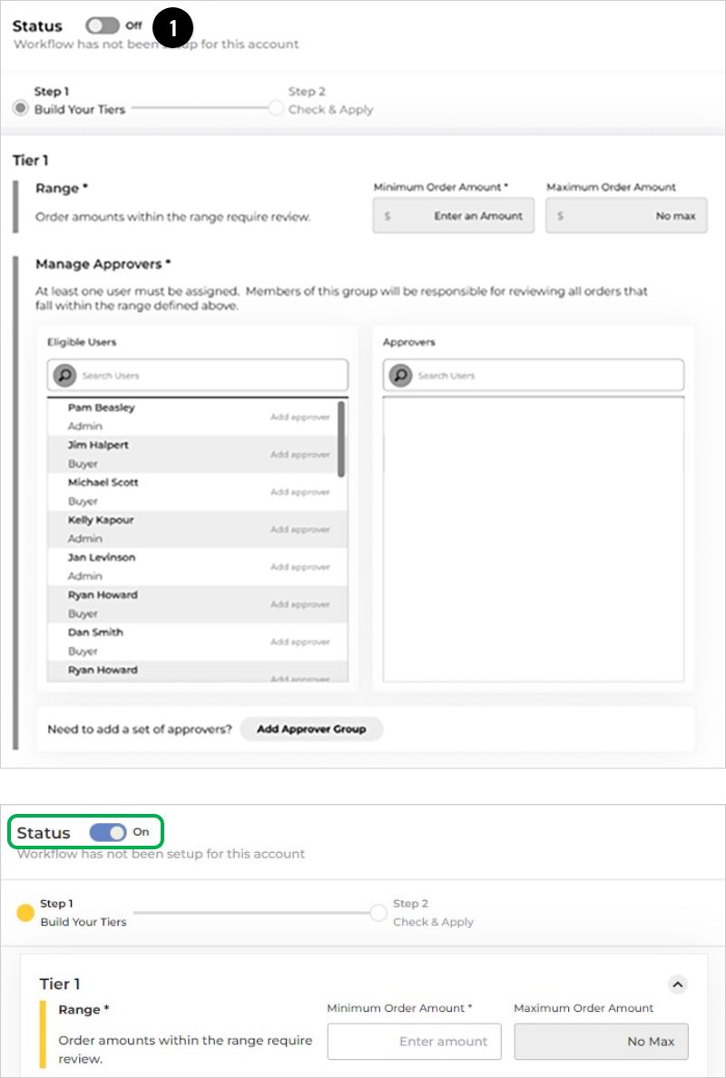 Turn Toggle Status On