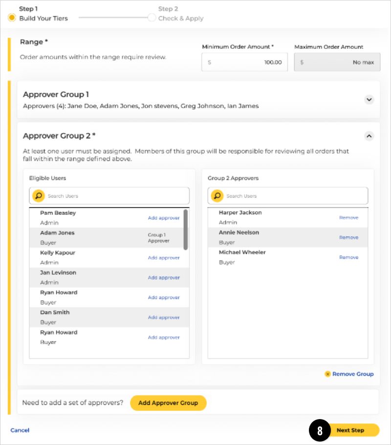 Add Approver Group
