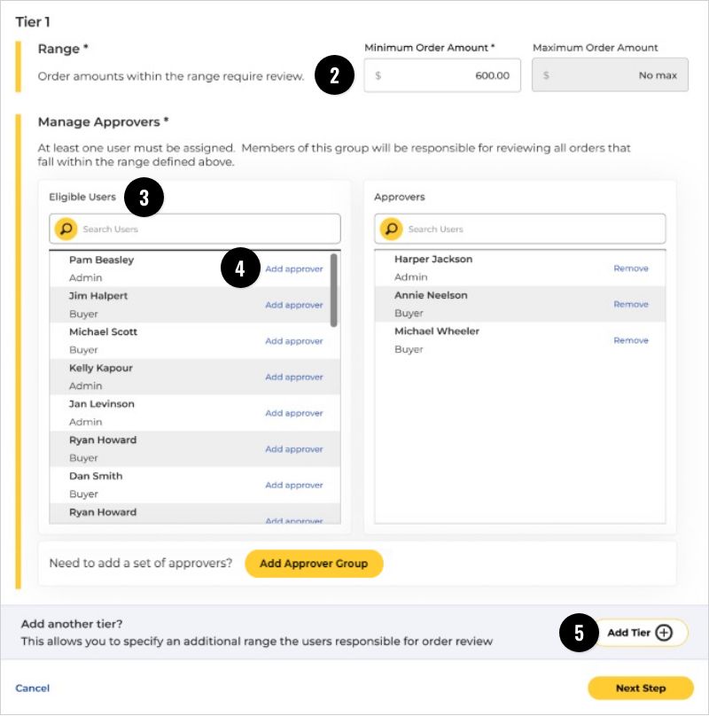 Configure Tiers