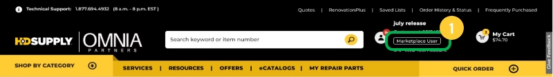 Marketplace User Indicator
