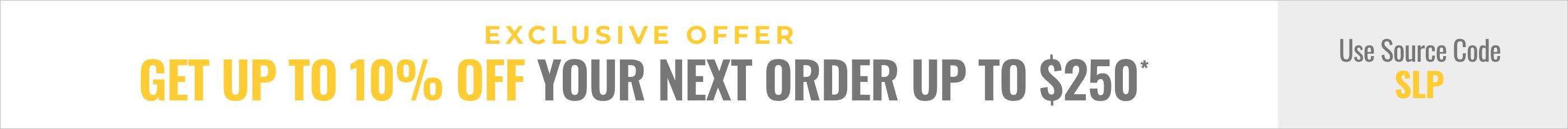 Save Up To 10% On Preventive Maintenance Orders Up To $250