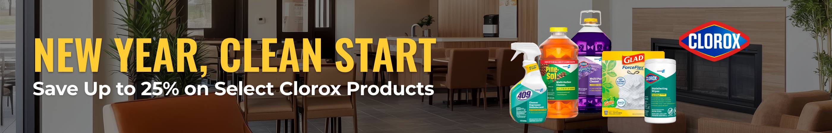 Save up to 25% on clorox cleaning chemicals